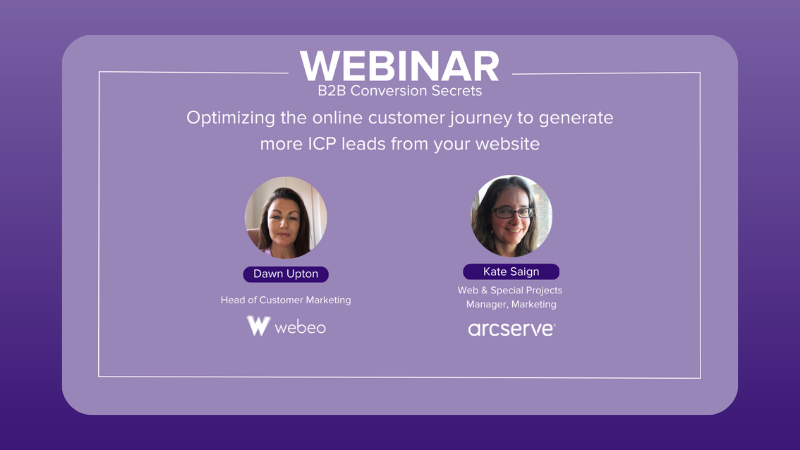 B2B Conversion Secrets Webinar with Arcserve