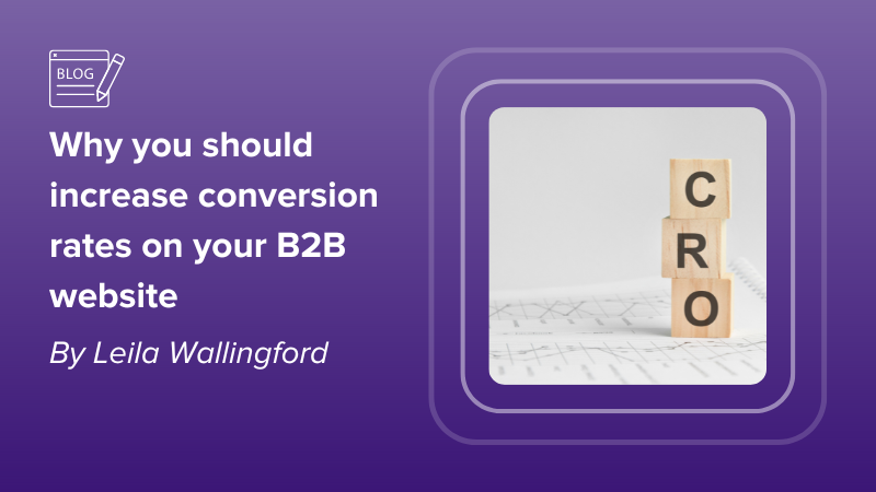 Why you should increase conversion rates on your B2B website